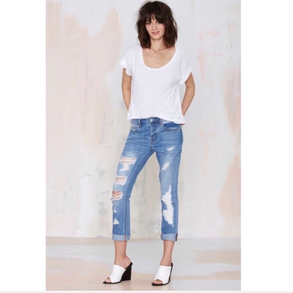 The Distress Less Slim Jeans